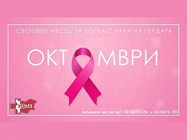 Безплатни профилактични прегледи и ехография в УСБАЛО Проф. Иван Черноземски ЕАД по повод Световния месец за борба с рака на гърдата